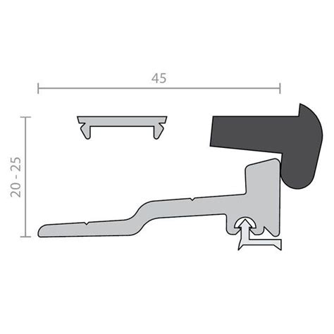 Raven Rp54 Door Bottom Sweep Seal 25mm Clear Anodised Aluminium A54c