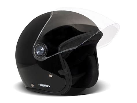 P Project One Solid Gloss Black Jethelm Motorradhelm Schwarz Glanz