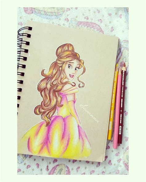 Disney Art Sketch Prismacolors Belle Beautyandthebeast