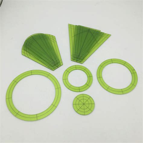 Wifklsiipg Dresden Plate Template Set Quilting Cutting Mats Green