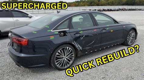 REBUILDING A WRECKED SUPERCHARGED AUDI A6 IN 20 MINS OR LESS YouTube