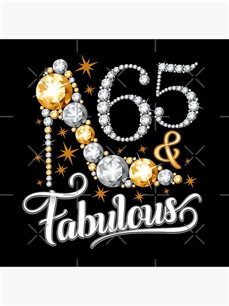 "65th Birthday design. 65 & Fabulous lady’s design" Sticker for Sale by iclipart | Redbubble