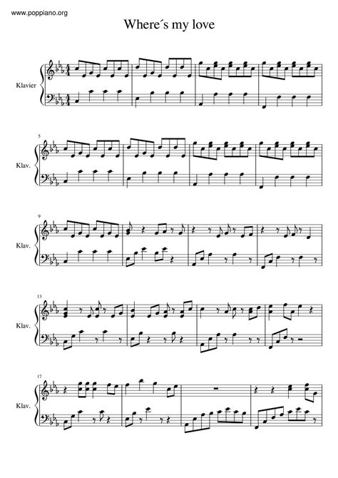 Syml Wheres My Love Sheet Music Pdf Free Score Download ★