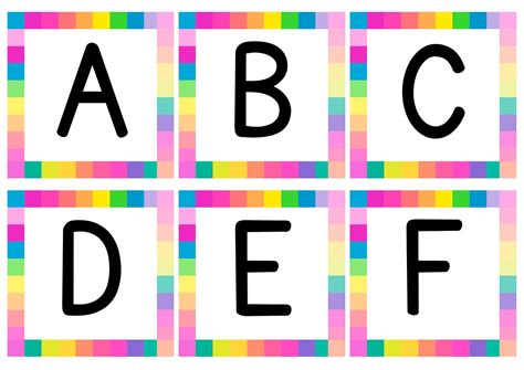 Free Printable Individual Alphabet Letters