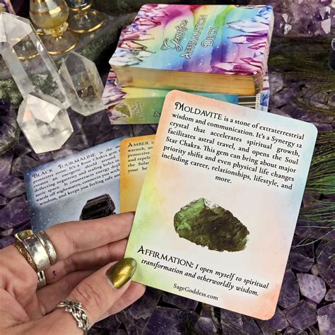 Sage Goddess Gemstone Affirmation Oracle Card Deck