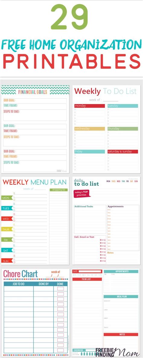 29 Free Home Organization Printables Mom Finance And Chore Charts