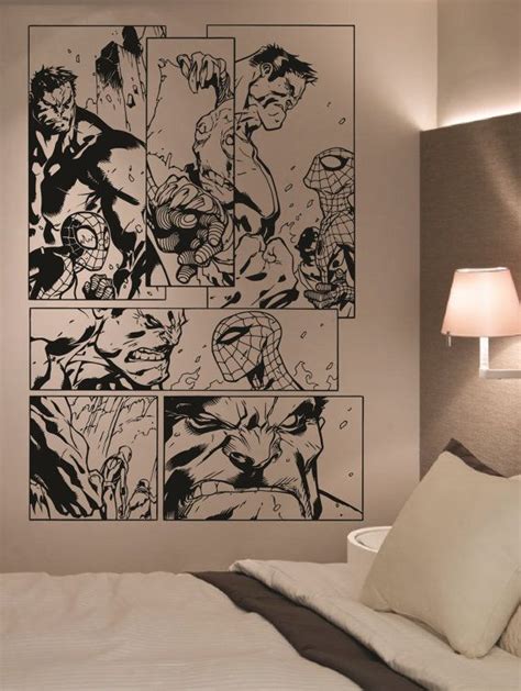 Art Mural Wall Murals Art Pariétal Marvel Room Superhero Wall Art