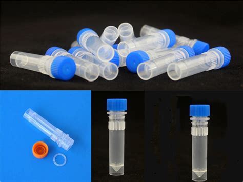 25/50/100/250pcs 1ml Plastic Vials Microcentrifuge Tubes Lab Screw Cap ...