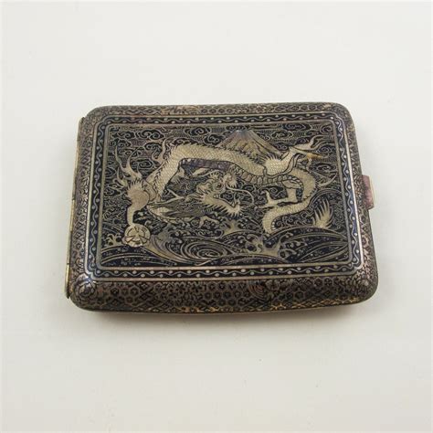 Vintage Japanese Mixed Metal Cigarette Case