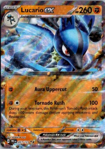 2025 Scarlet Violet Prismatic Evolutions Lucario Ex Double Rare