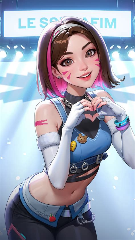 DVa Le Sserafim Overwatch 2 Skin 5K Wallpaper