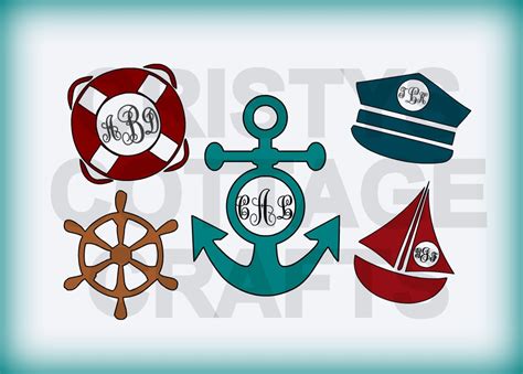 Anchor Svg Nautical Monogram Svg