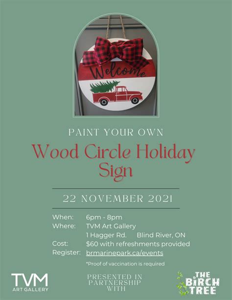 Timber Village Museum Holiday Sign Paint Night Huron Shores