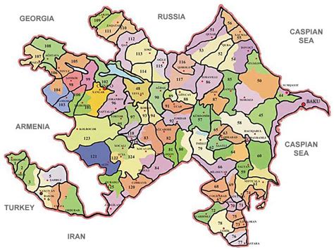 Azerbaijan Peta Geografis Azerbaijan Geografia Total™