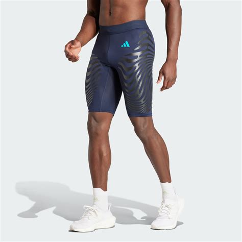 Adidas Adizero Control Running Short Tights Blue Adidas Uae