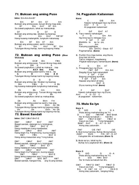 Tagalog Mass Songs Pdf