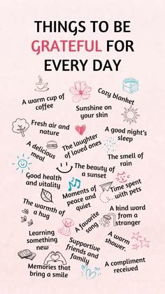 things to be grateful for every day | Infografica