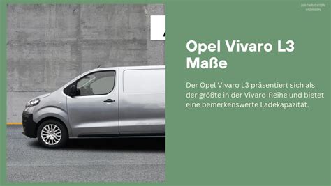 Opel Vivaro Ladefl Che Ma E Abmessungen Und Raumoptimierung