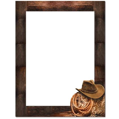 Western Themed Paper Borders