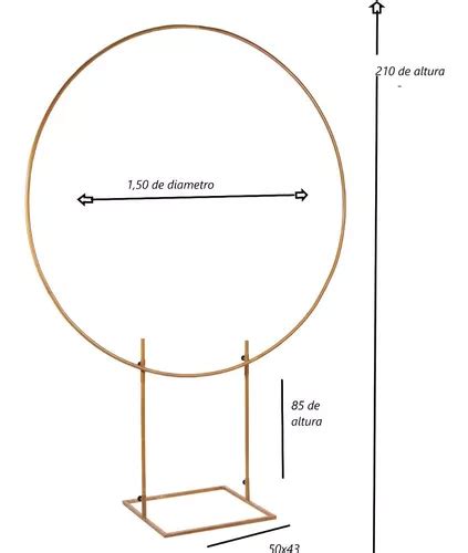 Suporte Arco Painel Redondo 1 50 M AdrieleDecorHouse