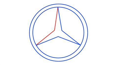 How To Draw Mercedes Benz Logo Step By Step 5 Easy Phase