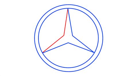 How To Draw Mercedes Benz Logo Step By Step 5 Easy Phase