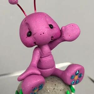 Ant On Rock Polymer Clay Insect Figure Sculpted Bug Figurine Ooak Bug