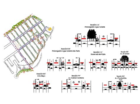 Secciones De Calle En Autocad Descargar Cad Gratis 735 7 Kb Bibliocad