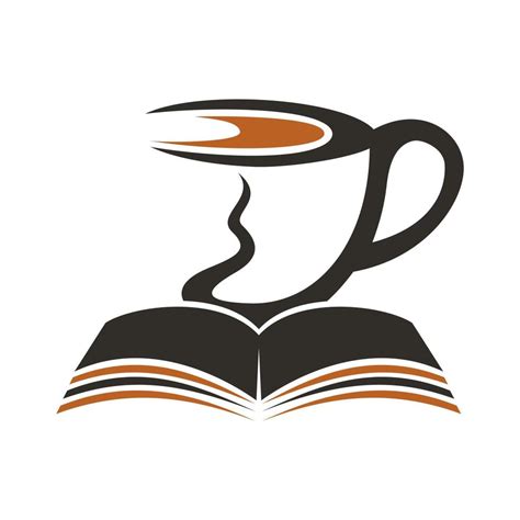 Coffee Cup With Book Concept Coffee Cup Logo Design Combined With Book