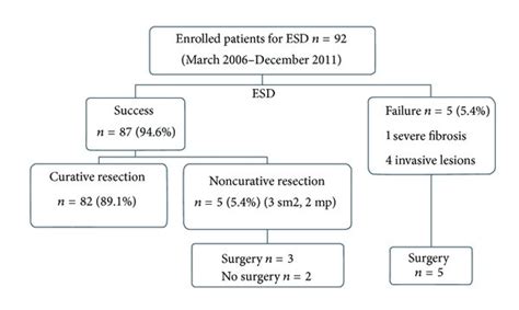 Patients And Esd Outcomes Esd Endoscopic Submucosal Dissection Sm2 Download Scientific