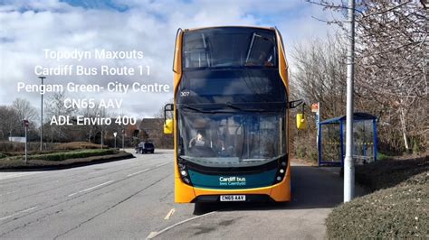 TOPODYN Cardiff BusADL Enviro 400 MMC ZF On Route 11 307 YouTube