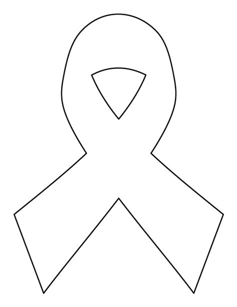 Printable Cancer Ribbon Template