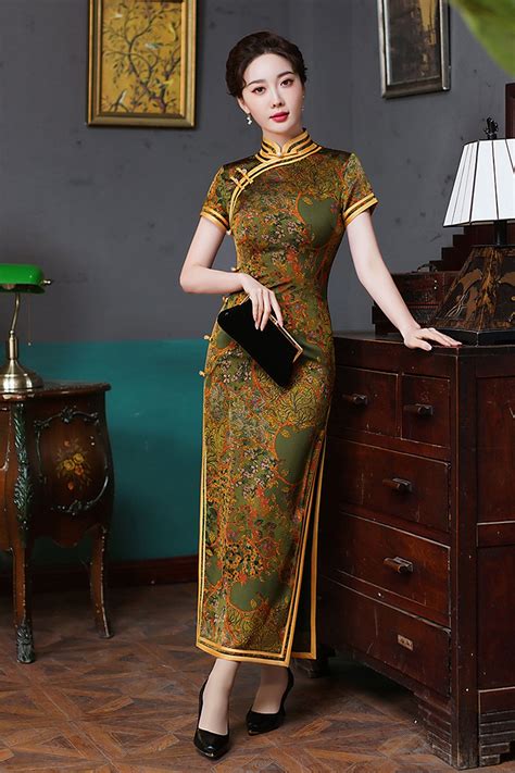 Traditional Chinese Dress China Cheongsam Qipao Dress Long Etsy In