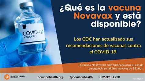 Houston Health Dept On Twitter Novavax Ahora Ser La Cuarta Vacuna