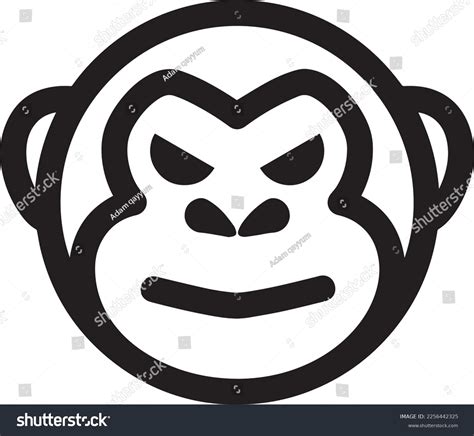 Angry Monkey Face Designvectoreps File Stock Vector (Royalty Free ...