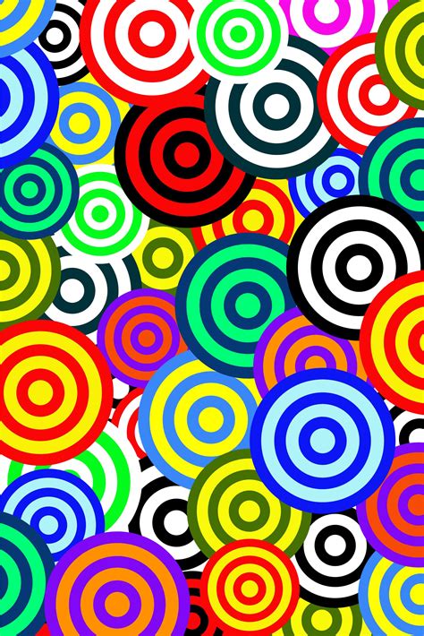 Colorful Circle Pattern for Merchandise Designs