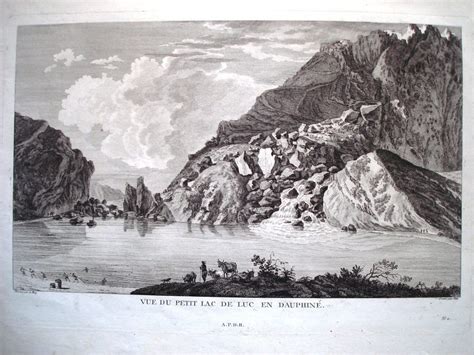 Petit lac de Luc XVIII ème s Dessin de Le May Gravure de François Née