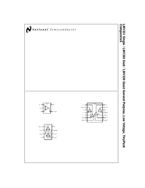 LMV339 Datasheet 1 21 Pages NSC General Purpose Low Voltage