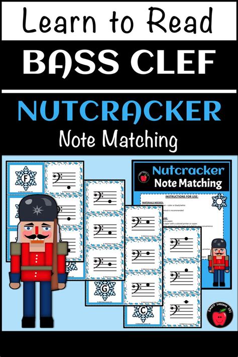 Nutcracker Note Matching Activity Treble And Bass Clef Christmas Music