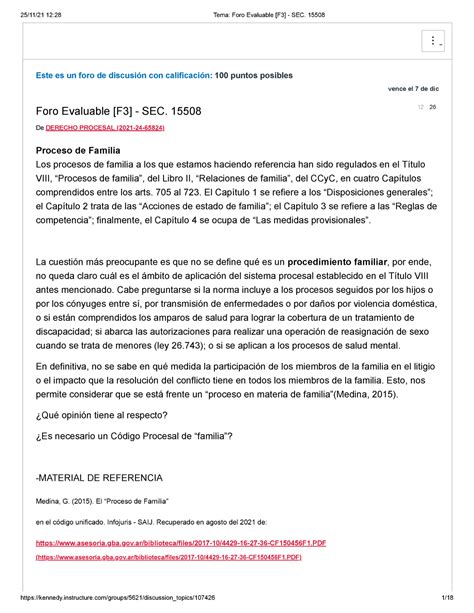 Tema Foro Evaluable F3 TASACIONES Este es un foro de discusión