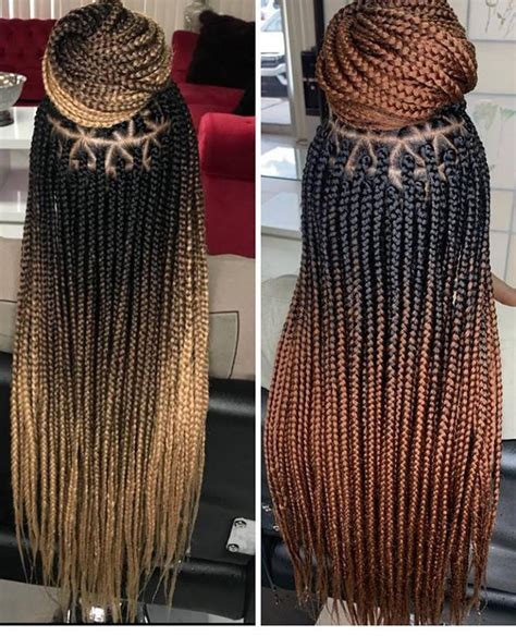 Ombre Braids Knotless Box Braids Wig For Black Women Cornrows Etsy