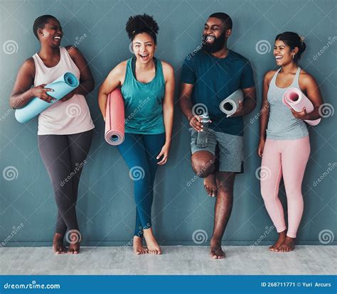 Fitness Diversity And Portrait Friends At The Gym For Training Laughing And Happy For Exercise