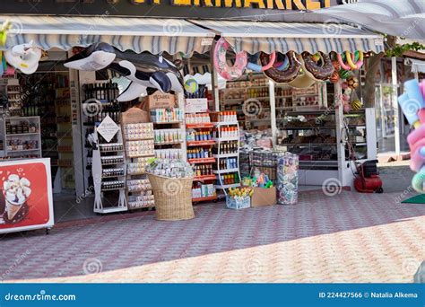 Kemer Turkey May 24 2021 Street Tourist Market With Souvenirs In