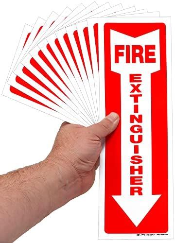 Assured Signs Fire Extinguisher Signs Safety Sign Sticker 8 Pack 4 X 12 5 Mil Vinyl