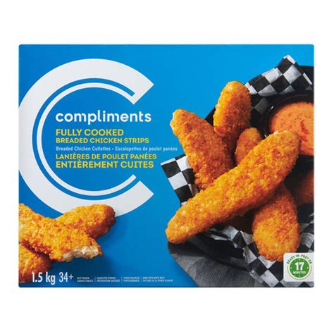 Fully Cooked Chicken Strips 1 5 Kg Compliments Ca