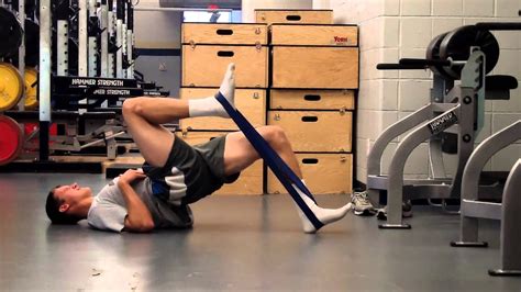 Glute Bridge W Isometric Hip Flexion Youtube