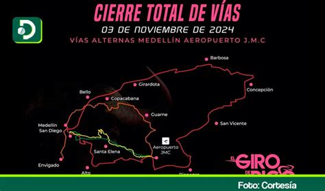 Prepare sus recorridos este domingo habrá cierres viales en Medellín y