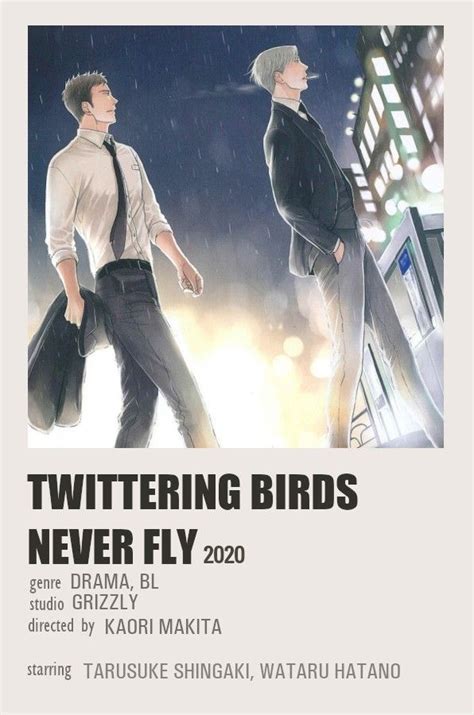 Minimalistic Anime Poster Twittering Birds Never Fly Leggende Anime