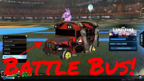 How To Get The Battle Bus In Rocket League Youtube