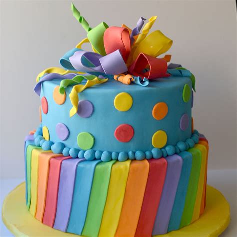 Rainbow Themed Birthday Cakes